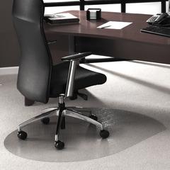Polycarbonate Contoured Chair Mat for Carpets up to 1/2" - 39 x 49"
