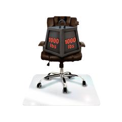 Heavy Duty Glass Chair Mat for Hard Floors & Carpets - 36" x 40"