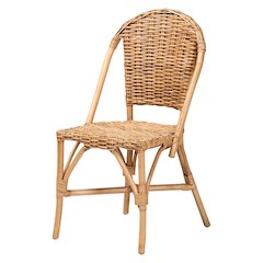 Neola Modern Bohemian Natural Rattan Dining Chair