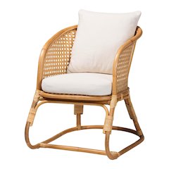 Niko Bohemian Light Honey Rattan Arm Chair