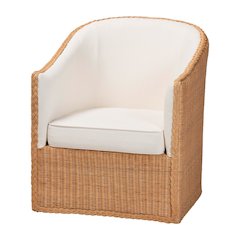 Tessa Bohemian Light Honey Rattan Arm Chair