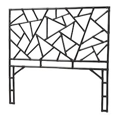 Frydel Black Rattan Queen Size Standalone Headboard