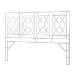 Sampson Bohemian White Rattan King Size Standalone Headboard
