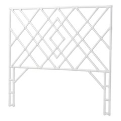 Lavali Bohemian White Rattan Queen Size Standalone Headboard
