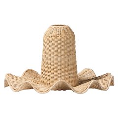 Lavada Bohemian Natural Scalloped Rattan Pendant Lampshade