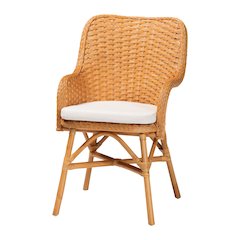 Celsie Bohemian Light Honey Rattan Dining Chair