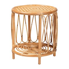 Berilo Bohemian Light Honey Rattan End Table