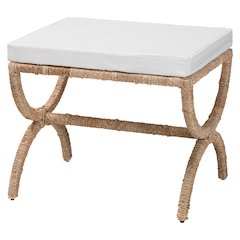 Maliyah Japandi Natural Jute Ottoman