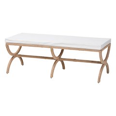 Maliyah Japandi Natural Jute Accent Bench