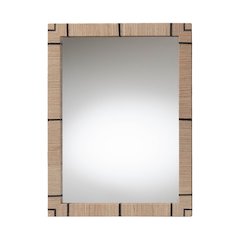 Mirai Bohemian Woven Grasscloth Rectangle Accent Mirror
