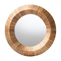 Tarun Bohemian Grasscloth Accent Mirror