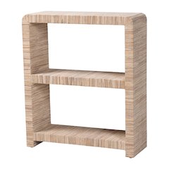 Lucy Bohemian Woven Grasscloth Bookshelf