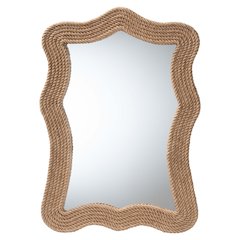 Quiana Coastal Woven Rope Accent Wall Mirror