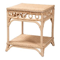 Oxford Braided Natural Rattan End Table
