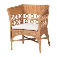 Oxford Bohemian Light Honey Rattan Arm Chair