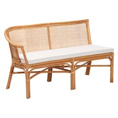 Ceona 3-Piece Natural Rattan Dining Nook Set