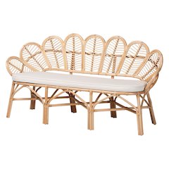 Eliava Natural Rattan Accent Bench