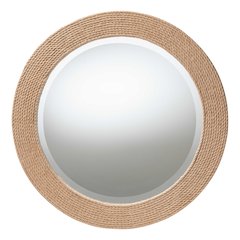 Nieva Round Woven Rope Mirror - Coastal Mirror
