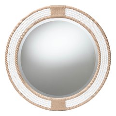 Adita Round Woven Rope Mirror - Coastal Mirror