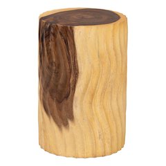 Fuchsia Hand-carved Suar Wood Side Table