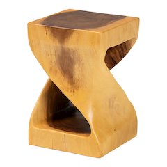 Rapha Hand-carved Suar Wood Side Table