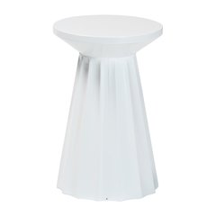 Ulmer Metal Scalloped Side Table - Modern Round Accent Table