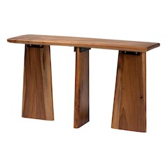 Wood Console Table - Live Edge Statement Table for Entryway or Living Room