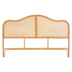 Adelita Natural Rattan Arched Headboard - Handwoven Cane Panel