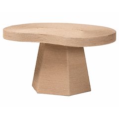 Natural Jute Coffee Table - Textured Handwoven Cocktail Table