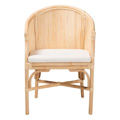 Hollis Natural Rattan Barrel Chair