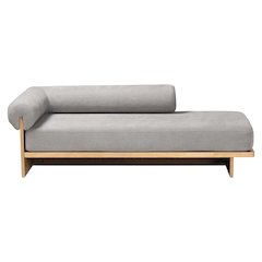 Baxton Studio Bertille Left-Arm Chaise Lounge