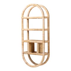 Labonita Natural Rattan Wall Shelf  - 3-Tier Wall-Mounted Display Unit