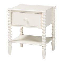 Rimona End Table with Legs, 1-Drawer Accent Table with Spindle Turned Legs