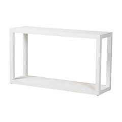 Oaklynn Natural Grasscloth Console Table, Two-Tier Entryway Table, White