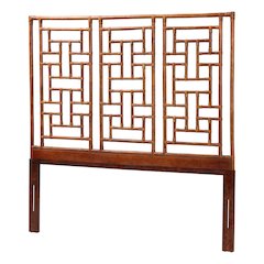Natural Rattan Headboard - Handcrafted Coastal Boho Style Bedroom Backdrop, King