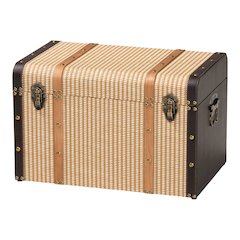 Manton Storage Trunk - Storage Chest with Hinged Top and Woven Exterior