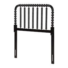 Finley Turned Bobbin Headboard - Spindle Design, Farmhouse, Twin, Black