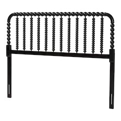 Finley Turned Bobbin Headboard - Spindle Design, Farmhouse, Full, Black