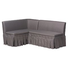 Meyer 2-Pc Upholstered Dining Nook Bench Set - L-Shaped Banquette, Grey