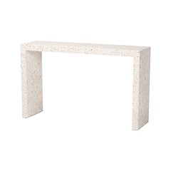 Magara Capiz Shell Waterfall Console Table with Textured Inlay