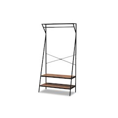 Black Metal Finished Entryway Coat Hanger