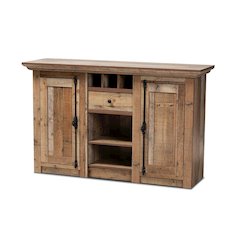 Farmhouse Rustic Finished Wood 2-Door Dining Room Sideboard Buffet