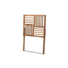 Transitional Ash Walnut Finished Wood Twin Size Headboard