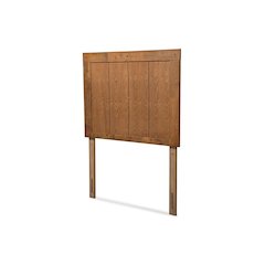 Transitional Ash Walnut Finished Wood Twin Size Headboard
