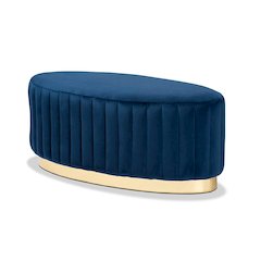 Gold PU Leather Ottoman