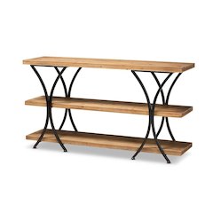 Black Finished Metal Console Table