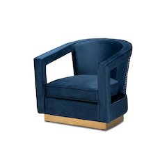 Gold Finished Metal Armchair