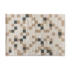 Ivory and Grey Handwoven PET Yarn Indoor and Outdoor Area Rug