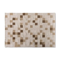 Ivory and Beige Handwoven PET Yarn Indoor and Outdoor Area Rug