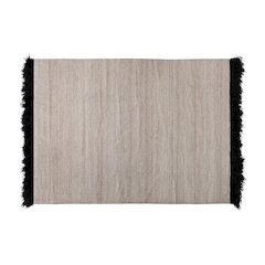 Dalston Modern and Contemporary Beige and Black Handwoven Wool Blend Area Rug